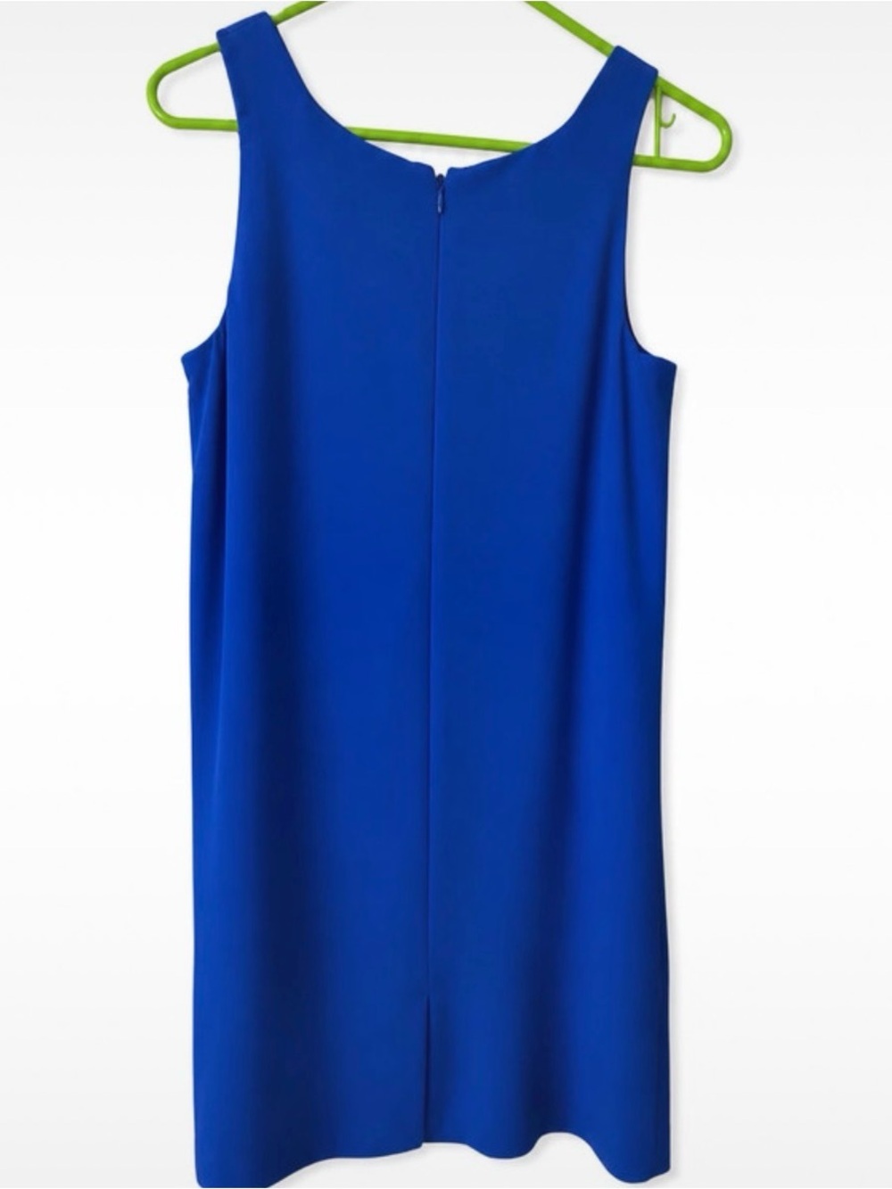 Tahari ASL Cobalt Blue Sleeveless Pleated Shift Dress - Picture 2 of 2